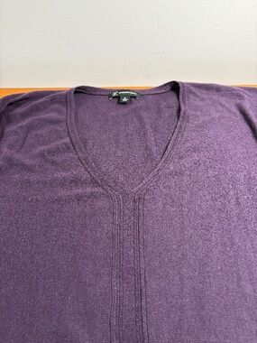 INC Long Sleeve V-Neck Tunic Length Sweater